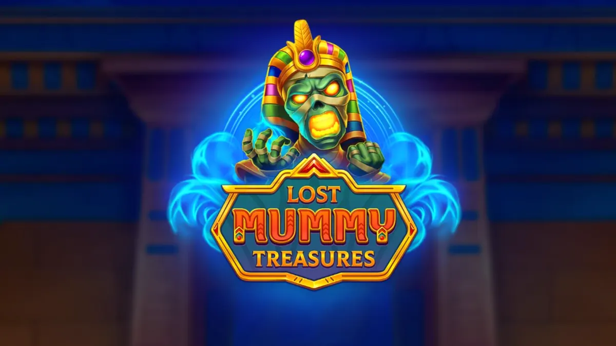 Tampilan visual slot Lost Mummy Treasures dengan nuansa kuil Mesir Kuno yang penuh misteri dan simbol emas.