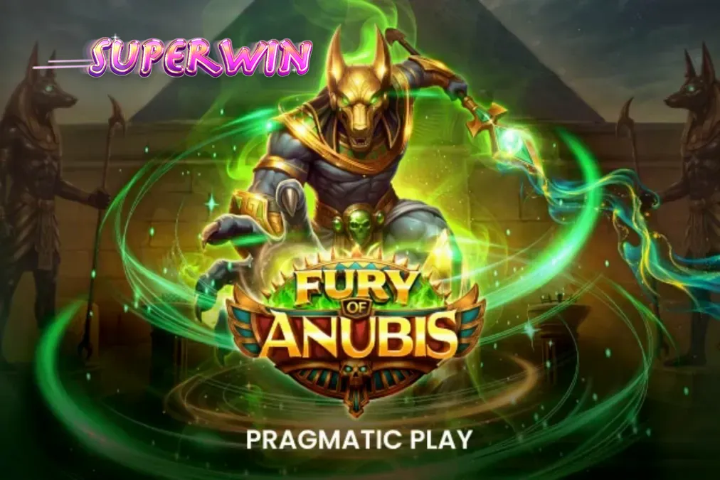 Tampilan antarmuka seluler game slot Fury of Anubis dengan latar belakang makam Mesir kuno yang gelap.